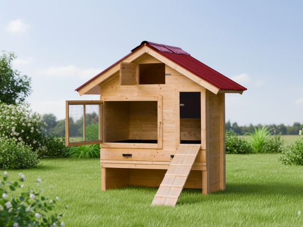 Hühnerstall mit Satteldach vollisoliert winterfest